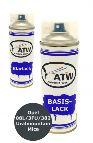 Autolack für Opel 08L/3FU/382 Uralmountain Mica +400ml Klarlack Set